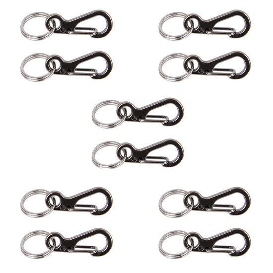 Picture of Foto&Tech Small Quick Release Adapter Clip for Camera with Round Lugs for Camera Strap, 33lb Breaking Force (5 Set, Gray)