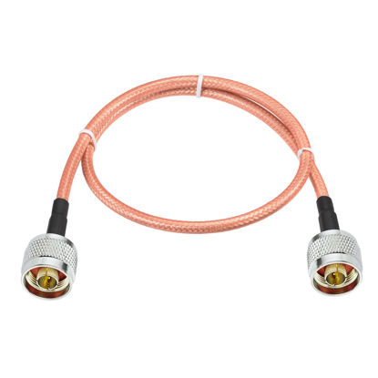 Picture of Eightwood N Male to N Male Jumper RG400 Low Loss Coax Cable 1.6 Feet for 4G LTE Antenna, WiFi Yagi Antenna, Antenna Router, Ham Radio