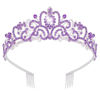 Picture of Didder Silver Tiaras for Women, Light Purple Crystal Tiaras and Crowns for Women Elegant Crown with Combs Princess Crown Tiaras for Girls Women's Headbands Bridal Wedding Prom Birthday Party