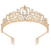 Picture of Didder Gold Crystal Tiara Crown Headband Princess Elegant Crown with combs for Women Girls Bridal Wedding Prom Birthday Party