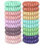 Picture of Teqifu 20 Pack Hair Elastics, No Crease Spiral Hair Ties Hair Bands Multi Color Waterproof Phone Cord Hair Scrunchies Hair Coils Accessories for Women Girls…
