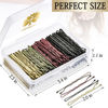 Picture of KANPRINCESS 200PCS 2Inches Hair Pins Kit Hair Clips Secure Hold Bobby Pins Hair Clips for Women Girls and Hairdressing Salon With Clear Storage Box(Multicolor）