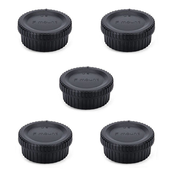 Picture of Rear Lens Cap & Body Cap Cover for Nikon F Mount Camera D3500 D3400 D3300 D3200 D3100 D3000 D7500 D7200 D7100 D5600 D5500 D5300 D5200 D5100 D5000 D780 D850 D810A D810 D750 D6 D5 D4s D4-5 Packs