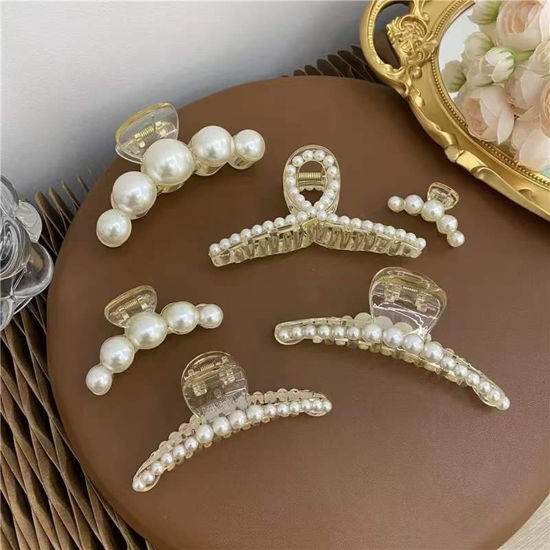 GetUSCart Agirlvct Pearl Hair Clip Styling Hair Clips Strong Hold