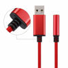 Picture of USB to 3.5 mm Jack Audio Headset Adapter Cable 0.6 Feet,External Stereo Sound Card Supported USB to TRRS 4-Pole aux Port Headphones, Compatible with Laptop,PC, Mac, PS4, Desktops etc (Red)