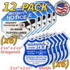 Picture of Psyfer® (Fade-Free) 12 Pack - Security Camera & Alarm Outdoor UV Waterproof Stickers [Made in USA]