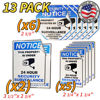 Picture of Psyfer® (Fade-Free) 13 Pack - Small Security Camera Audio & Video Outdoor Stickers [Made in USA]