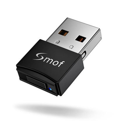 Picture of Smof USB Bluetooth 5.0 Audio Transmitter for PC Laptop, Wireless Audio Adapter for Bluetooth Headphone/Speaker, USB Bluetooth Dongle for Audio Only, Not for Keyboard or Mouse