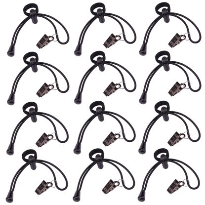 Picture of Sunmns 12 Pack Background Backdrop Clips Clamps Holder for Photography, Video and Television, Black