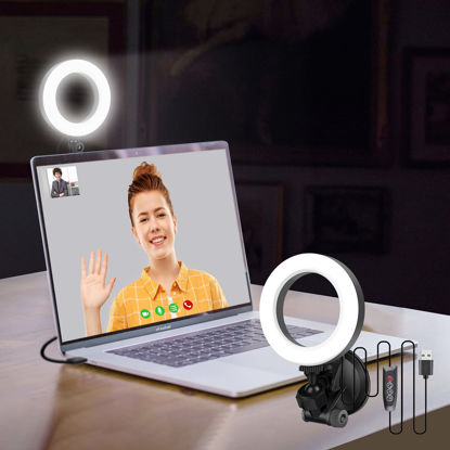 Picture of Laptop Ring Light, Video Conference Lighting Kit, Selfie Ring Light for Remote Working, 4.6'' Portable Ring Light for Zoom Meeting … …