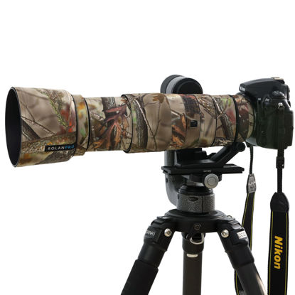 Picture of Rolanpro Lens Cover Camouflage Rain Cover for Nikon AF-S 200-500mm f/5.6E FL ED VR Camera Lens Protection Sleeve Guns Case-#20 Jungle Waterproof