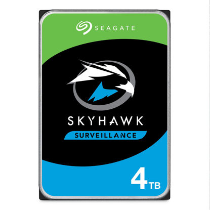 Picture of Seagate Skyhawk 4TB Video Internal Hard Drive HDD - 3.5 Inch SATA 6Gb/s 64MB Cache for DVR NVR Security Camera System with Drive Health Management and in-House Rescue Services - FFP(ST4000VXZ16)