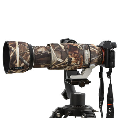Picture of ROLANPRO Nylon Waterproof Lens Clothing Camouflage Rain Cover for Sony FE 100-400mm f4.5-5.6 GM OSS Camera Lens Protection Sleeve