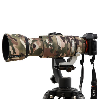 Picture of ROLANPRO Nylon Waterproof Lens Clothing Camouflage Rain Cover for Sony FE 100-400mm f4.5-5.6 GM OSS Camera Lens Protection Sleeve-#4 Terrain Waterproof