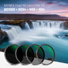 Picture of NEEWER 72mm Fixed ND Filter Kit ND1000 ND64 ND8 ND4 Neutral Density Filter Set Double Sided 30 Layer Nano Coatings/HD Optical Glass/ultra Slim/Water Repellent/Scratch Resistant/Waterproof Filter Pouch