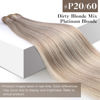 Picture of [Chic Style] Sunny Sew in Hair Extensions Real Human Hair Blonde Highlights Sew in Human Hair Extensions Ash Blonde Mix Platinum Blonde Weft Hair Extensions Real Human Hair 100g 18inch