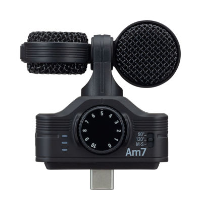 Picture of Zoom Am7 Stereo Microphone for Android, Mid-Side Stereo, Rotatable Capsule for Alignment with Camera, for Recording Audio for Music, Videos, Interviews, and More