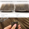 Picture of WENNALIFE Seamless Clip In Hair Extensions, 16 Inch 130g 7pcs Balayage Chocolate Brown to Caramel Blonde Hair Extensions Clip in Human Hair Invisible PU Skin Weft Natural Remy Human Hair Extensions