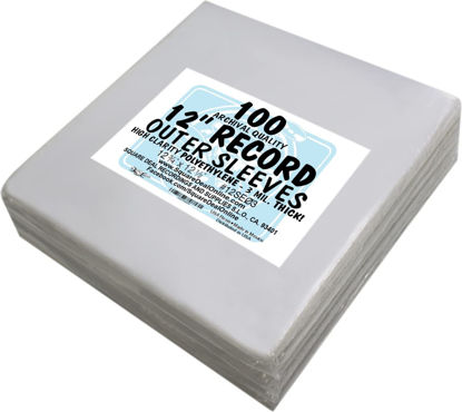Picture of (500) 12" Record Outer Sleeves - INDUSTRY STANDARD 3mil Thick Polyethylene - 12 3/4" x 12 1/2"
