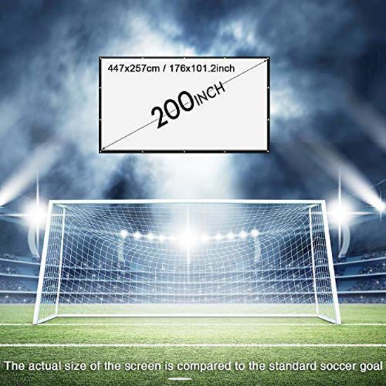 GetUSCart- NIERBO 200 Inch Large Huge Projector Screen Big 16:9 3D ...