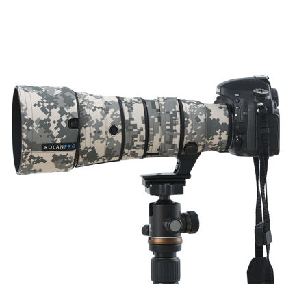 Picture of ROLANPRO Waterproof Lens Cover Camouflage Rain Cover for Nikon AF-S 500mm F5.6E PF ED VR Lens Protective Case Guns Clothing-#UCP Waterproof