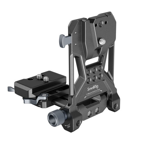 Picture of SmallRig V-Mount Battery Plate, V Lock Battery Mounting Plate with Quick Release Plate for Arca-Swiss, 1/4"-20 Threads, L-Shape Compact V Mount Battery Plate for DSLR Cameras, Gimbals & Tripod - 4064