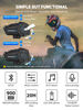 Picture of Moman Motorcycle Bluetooth Intercom, H2【2 Pack Carbon Fiber】Wireless Dirt Bike Helmet Communication System up to 1000M DSP&CVC Noise Cancellation Music FM, Motorbike-Bluetooth-Helmet-Intercom-Headset