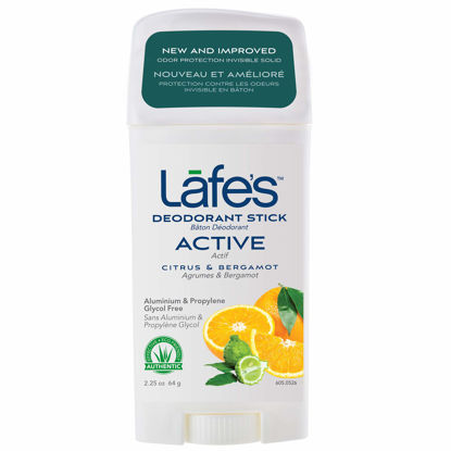 Picture of Lafe's Natural Deodorant | 2.25oz Aluminum Free Natural Deodorant Stick for Women & Men | Paraben Free & Baking Soda Free with 24-Hour Protection | Citrus & Bergamot - Formerly Active | Packaging May Vary