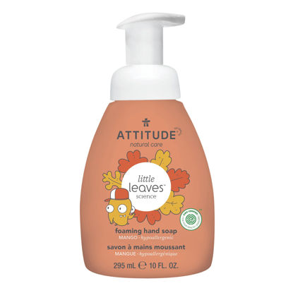 Picture of ATTITUDE Natural Foaming Hand Soap for Kids, Hypoallergenic Plant-Based Formula, Vegan & EWG Verified, Mango, 10 Fl Oz