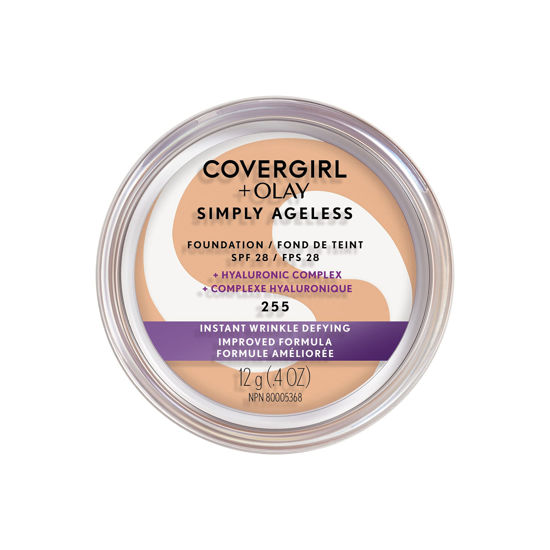 Picture of CoverGirl & Olay Simply Ageless Foundation, Soft Honey 255, 0.40-Ounce Package