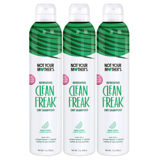 Picture of Not Your Mother's Clean Freak Refreshing Dry Shampoo (3-Pack) - 7 oz - Instantly Refreshes Hair Between Washes - Fresh Citrus Scent - Waterless Shampoo for All Hair Types