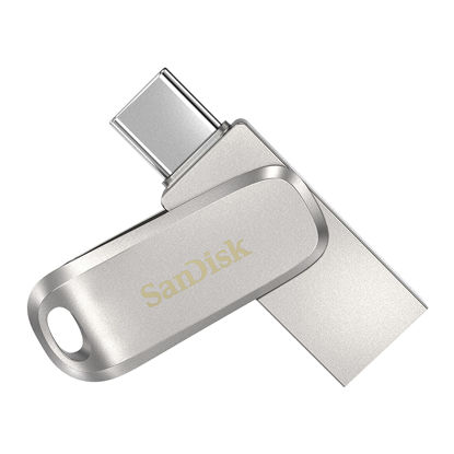 Picture of SanDisk 64GB Ultra Dual Drive Luxe USB Type-C - SDDDC4-064G-G46, Sliver