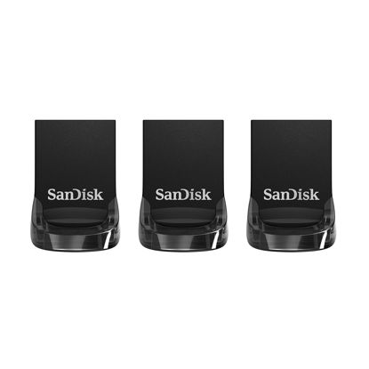 Picture of SanDisk 32GB 3-Pack Ultra Fit USB 3.1 Flash Drive (3x32GB) - SDCZ430-032G-G46T, Black