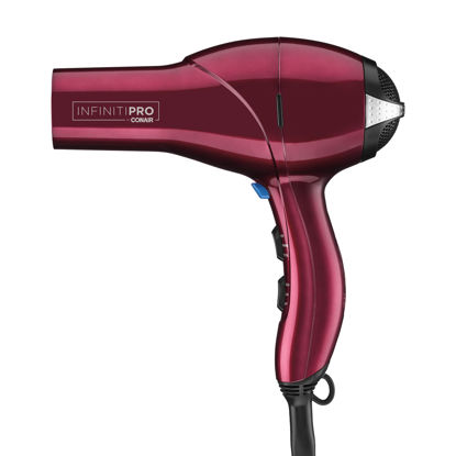 Picture of INFINITIPRO BY CONAIR Hair Dryer, 1875W Salon Performance AC Motor Hair Dryer, Conair Blow Dryer, Burgundy