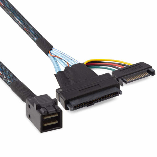 SFF-8643 Zu U.2 NVMe SSD Kabel - 12G Internal Mini SAS Mit SATA Power, 1.6ft
