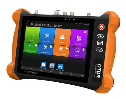 Picture of EVERSECU Dual wavelength 1310/1550 Fiber Cable OTDR Tester, 4K IP Camera & CCTV Tester with 8" Retina Touch Screen,Visual Fault Locator, TDR Test, POE Out, WiFi Test, PTZ