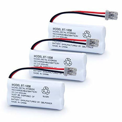 Picture of 3 Packs Cordless Home Phone Battery for Uniden BT1008 B