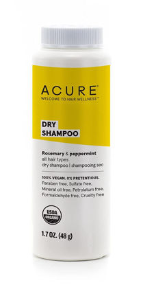 Picture of Acure Dry Shampoo - All Hair Types | 100% Vegan | Certified Organic | Rosemary & Peppermint - Absorbs Oil & Removes Impurities Without Water | 1.7 Fl Oz