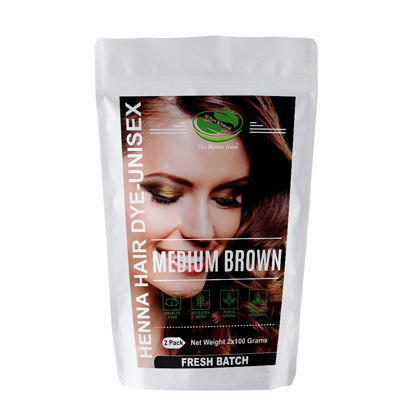 Picture of 2 Packs of MEDIUM BROWN Henna Hair & Beard Dye/Color - The Henna Guys