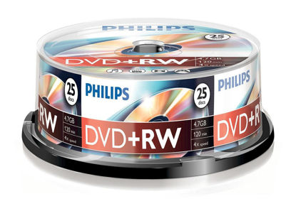 Picture of Philips 25 Pack 4 Speed DVD+rw Discs