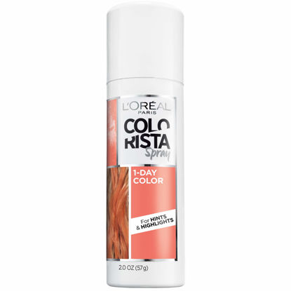 Picture of L'Oreal Paris Colorista 1-Day Washable Temporary Hair Color Spray, Coral Pink, 2 Ounce