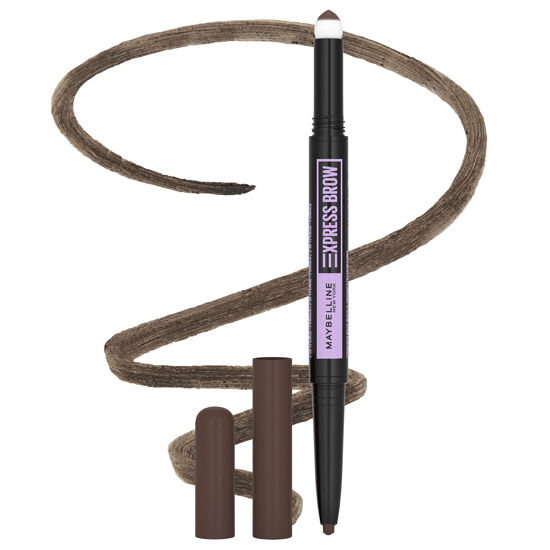 Picture of Maybelline New York Express Brow 2-In-1 Pencil and Powder Eyebrow Makeup, Deep Brown, 1 Count