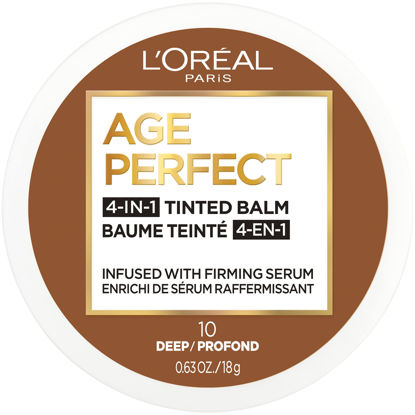 Picture of L’Oréal Paris Age Perfect 4-in-1 Tinted Face Balm Foundation with Firming Serum, Deep 10, 0.61 Ounce