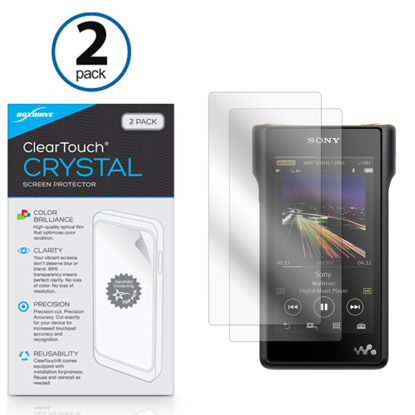 Picture of BoxWave Screen Protector Compatible With Sony NW-WM1A - ClearTouch Crystal (2-Pack), HD Film Skin - Shields From Scratches for Sony NW-WM1A, Sony NW-WM1A, NW-WM1Z