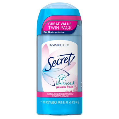 Picture of Secret Anti-Perspirant Deodorant Invisible Solid Powder Fresh Twin Pack 5.20 oz