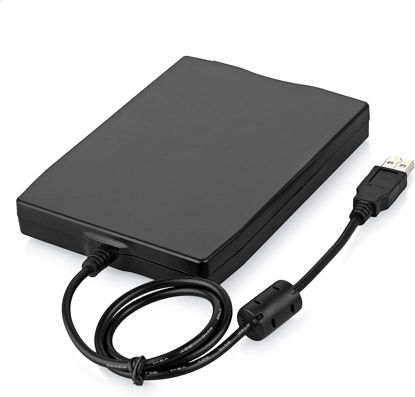 Picture of USB 2.0 External Floppy Disk Drive Portable Floppy Disk Reader FDD Diskette Drive for Laptop PC MAC Compatible with Windows 7/8/10/XP Vista