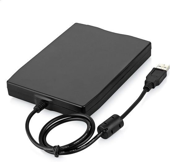 Picture of USB 2.0 External Floppy Disk Drive Portable Floppy Disk Reader FDD Diskette Drive for Laptop PC MAC Compatible with Windows 7/8/10/XP Vista