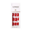 Picture of KISS imPRESS Press-On Manicure, Nail Kit, PureFit Technology, Short Press-On Nails, Square, 'Kill Heels', Includes Prep Pad, Mini Nail File, Cuticle Stick, and 30 Fake Nails