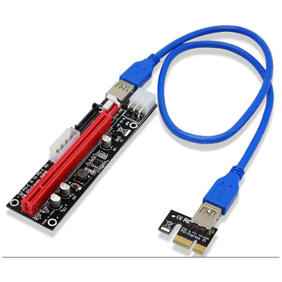 GetUSCart- JacobsParts PCI-E 1x to 16x Powered USB3.0 GPU Riser ...