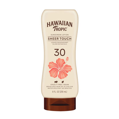 Picture of Hawaiian Tropic Sheer Touch Lotion, 8oz | Hawaiian Tropic Sunscreen SPF 30, Sunblock, Broad Spectrum Sunscreen, Oxybenzone Free Sunscreen, Body Sunscreen SPF 30, 8oz